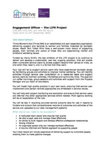 Engagement Officer - LIFE Job Pack April 2022