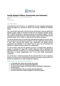 Family Support Officer - Community and Outreach Job Pack June 2022